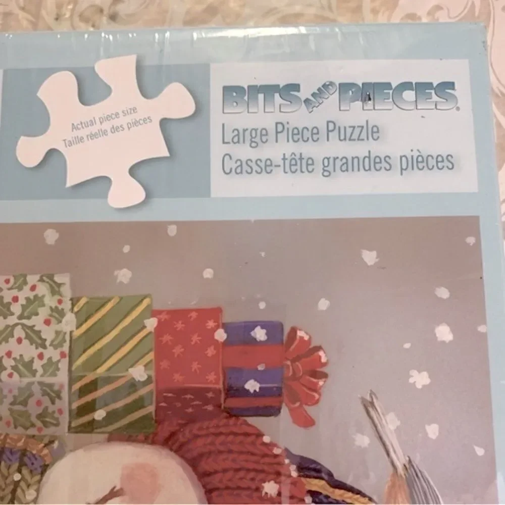 Bits and Pieces Snowman with Presents Puzzle Christmas Winter New & Sealed